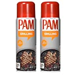 Pam No-Stick Cooking Spray - Grill - For High Temperature - Net Wt. 5 OZ (141 g) Each - Pack of 2