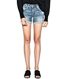 Silver Jeans Co. Women's Boyfriend Mid Rise Short, Light wash, 30