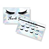 Lash Extension Filler Loyalty Discount Punch Cards | 50 Pack | 3.5 x 2" inches Business Card Size | Snatched Lashes Simple Holographic Look Design