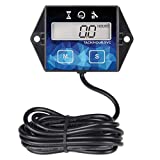 Runleader Small Engine Hour Meter, Digital Tachometer, Maintenance Reminder, Battery Replaceable, User Shutdown, Use for ZTR Lawn Mower Tractor Generator Marine Outboard ATV (1)