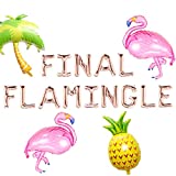 JeVenis Rose Gold Final Flamingle Balloons Flamingo Bach Balloons Flamingo Bachelorette Party Decor Flamingo Bach Balloon Banner Flamingle Bach Decorations