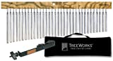 TreeWorks Chimes Complete Chime Set with Mounting Bracket and Bag  MADE IN U.S.A.  Large Single Row, Tennessee Hardwood (TRE35KIT)