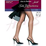 Hanes Women's Control Top Sheer Toe Silk Reflections Panty Hose, Classic Navy, A/B