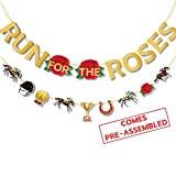 Funnlot Kentucky Derby Decorations Run for the Roses Banner Not Need DIY Kentucky Derby Banner Horse Race Decorations Garland for Kentucky Derby Day Party Home Decor