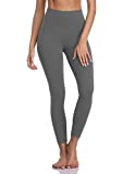 Colorfulkoala Women's Buttery Soft High Waisted Yoga Pants 7/8 Length Leggings (S, Charcoal Grey)