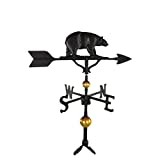 Montague Metal Products 32-Inch Deluxe Weathervane with Satin Black Bear Ornament