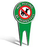 6"x12" No Peeing Dog Sign | Dog Stake for Yard Pick Up After Your Dog Sign | No Dogs Peeing - No Dog Poop Signs for Yard | Aluminum, Pk1, 6"x12"