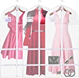 Dance Costume Garment Bag,3 Packs Dance Costume Bags,Garment Bag 50 Inch for Dance Competitions,Garment Bag for Hanging Clothes,Dance Garment Bag with Name Card Pocket and 4 Large Clear Zipper Pockets,Garment Bags for Travel,Dream Duffle Garment Bag for Kids Adults