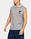 Under Armour Men's Project Rock Terry Sleeveless Hoodie MD White