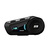 SCSETC S-9 Motorcycle Helmet Bluetooth Headset 2000m 6 Riders Intercoms, Bluetooth Motorcycle Headset with CVC Noise Cancellation, Helmet Bluetooth Headset with IP65 Waterproof/Handsfree/Voice Control