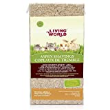 Living World Aspen Wood Shavings for Small Animals, Bedding & Nesting Material, 1200 Cubic Inches
