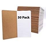 50 Pack Notebook Journals - Travel Notebooks For Memo, Journal, Notes, Diary - Pocket Notebooks Travelers Journal - H5 Lined Notebook - Bulk Journals Sewn Notebook -80 Pages- 4.4 x 8.26 Inches
