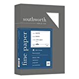 Southworth 100% Cotton Business Paper, 8 1/2" x 11", 24 Lb, 100% Recycled, White, Box of 500