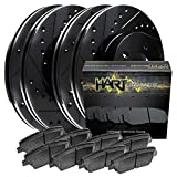 Hart Brakes Front Rear Brakes and Rotors Kit |Front Rear Brake Pads| Brake Rotors and Pads| Heavy Duty Brake Pads and Rotors |fits 2006-2018 Chrysler Aspen; Dodge Durango, Ram 1500; Ram 1500