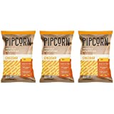 Pipcorn Heirloom Crunchies - Cheddar (3 Pack of 7oz Bags) - Organic Cheese, Baked not Fried, No Artificial Anything, Non-GMO Heirloom Corn, No Preservatives, Gluten Free