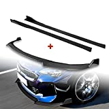 Q1-Tech Q1-TECH, 9-Piece Front Bumper Lip & Side Skirt Extensions Diffuser compatible 2018 2019 2020 2021 Kia Stinger, Front Bumper Lip Spoiler Air Chin Body Splitter ABS, Painted Glossy Carbon Fiber