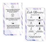 Aftercare Lash Extensions Card, 50 Pack Of 3.5x2 Inch Eyelash Extension Care Instruction Cards For Eyelash Extension Supplies, Eyelash Extension Kit, Glossy Eyelash Cards For Salon, Business Supplies
