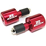 [GT-Speed] Compatible/Replacement for Red GSXR Logo CNC Bar Ends, Suzuki GSXR 600/750/1000/1100 (Read Product Description for Model & Year Specification)