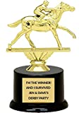 Kentucky Derby Race Horse Trophy, Customize Engraving, Gold Jockey on Horse Figure, Kentucky Derby Winner Award