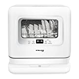 Countertop Dishwasher, GASLAND Chef DW102WN Portable Dishwasher With Built in Water Tank 7.5L, 360Dual Spray Arms, 5 in 1 Multifunctional Dishwasher, High-Temperature Washing, Air-Dry Function