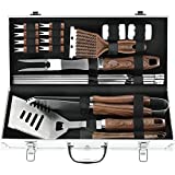 N NOBLE FAMILY 21PCS Professional Stainless Steel Grill Accessories Set for Men Dad Women - Perfect Grill Gift on Father's Day, Christmas, Birthday - Complete BBQ Kit for Outdoor Camping Barbecue