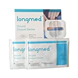 Longmed Emergency Wound Closures Zipper Band Aid Painless Zip Stitch Sutures Laceration Repair Without Stitches Adhesive Bandages for Wound Care & First Aid