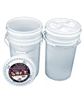 Bucket Kit, Two White 7 Gallon Buckets with White Gamma Seal Lids