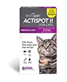 TevraPet Actispot II Flea Treatment for Small and Medium Cats 5-9 lbs | 6 Doses | Powerful Prevention and Control, Clear