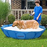 Alvantor Pet Swimming Pool Dog Bathing Tub Kiddie Pools Cat Puppy Shower Spa Foldable Portable Indoor Outdoor Pond Ball Pit 63" x12" Patent Pending