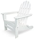 POLYWOOD AD5030WH Classic Folding Adirondack Chair, 35.00" x 29" x 35.00", White