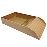 Reptile Feeding Dish with Ramp and Basking Platform Turtle Food and Water Fit for Bath Aquarium Habitat for Lizards Amphibians (Wood Grain Texture)