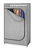 Whitmor Clothes Rack with Cover Portable Wardrobe Clothes Closet with Hanging Rack  36 W x 64 H x 19.75 D  Perfect for Home, Storage Room, Dorm, etc.  Not for Outside Use - No-Tool Assembly