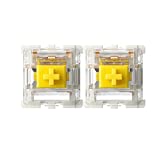 Gateron G Yellow Pro Switches Pre-lubed 3pin RGB SMD Linear for Gaming Mechanical Keyboard (72 Pcs,Yellow)