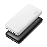 2-Pack Miady 10000mAh Dual USB Portable Charger, Fast Charging Power Bank with USB C Input, Backup Charger for iPhone X, Galaxy S9, Pixel 3 and etc 