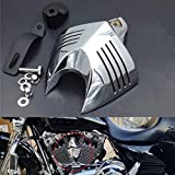 HTTMT MT246-001-CD Chrome Horn Cover Compatible with Harley Big Twins V-Rods Stock Cowbell Horns 1992-2020