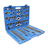 ABN Large Tap and Die Set Metric Tap and Die Kit Rethreading Tool Kit Thread Maker Hole Threader 110-Piece Set, Metric
