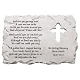 Let's Make Memories Personalized Cross Memorial Stone - Sympathy - Condolences - Garden Marker