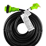 Leisure Cords 50' Power/Extension Cord with 30 AMP Male Standard/30 AMP Female Locking Adapter (30 Amp - 50 Foot)