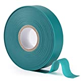 TELENT OUTDOORS Stretch Tie Tape, 1 Wide 200FT Reusable Garden Plant Ties Green Tapes for Plants, Thick Garden Vinyl Stake Ribbon for Branches Flowers Tomatoes Indoor Outdoor Greenhouse