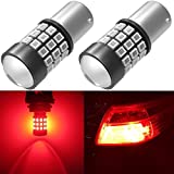 Alla Lighting BAY15D 2057 1157 LED Strobe Brake Lights Bulbs, Pure Red 7528 1154 3496 Flashing Stop Lamps Dual Filament 12V for Cars, Trucks, Motorcycles, Trailers