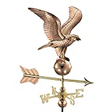 Good Directions 8815PG Eagle Garden Weathervane, Polished Copper with Garden Pole