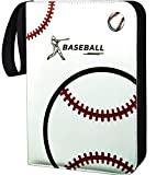 PKMLIFE Baseball Cards Binder Holder Sleeves, Trading Album photocard Storage Best Protectors, Set for TCG and Football Cards and Sports Cards - 4 Pocket 50 Pages - Put up to 400 Cards (White)