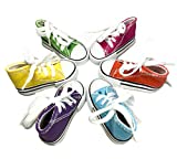 Birds LOVE 6 Pack Grommet-Free Mini Sneakers Shoe Toys for Birds Cats Ferrets Rabbits Guinea Pigs and Small Animals