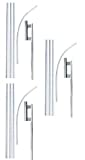 Swooper Flutter Flag Hardware-THREE 4 Piece Pole Kits with Ground Spikes