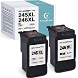 ActualColor C Remanufactured Ink Cartridge Replacement for Canon PG-245 245XL CL246 246 for Canon PIXMA MG3022 MG2520 MX490 MX492 TR4520 TR4522 TS3122 TS202 TS302 IP2820 (1 Black, 1 Tri-Color)