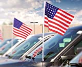 USA Cloth Antenna Flag Pack of 12, American Patriotic Flag for Cars and Trucks