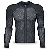 WICKED STOCK Motorcycle Armor Shirt for Men Womens-Motorcycle Body Armor-CE Protective Padded Riding Shirt (Black, X-Large)