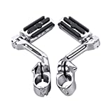 XFMT 1.25" 32 mm Long Angled Adjustable Highway Foot Pegs Peg Mount For Harley Davidson