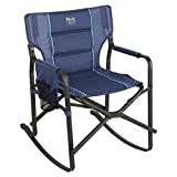 Timber Ridge Acacia Director's Rocking Camping Chair, 17.9" w x 14.6" d x 17.9" Back Height x 34.3 Height, Blue