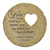 Let's Make Memories Personalized Memorial Stone - Sympathy Garden Marker - Durable, Weather-Resistant Cast Resin - Engraved with Your Loved One's Name - Personalized Condolences - 12 Diameter